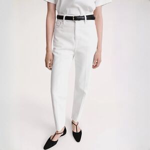 TOTEME Tapered Leg Denim in Coated White